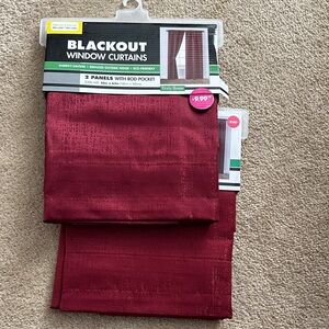Red Blackout Window Curtains